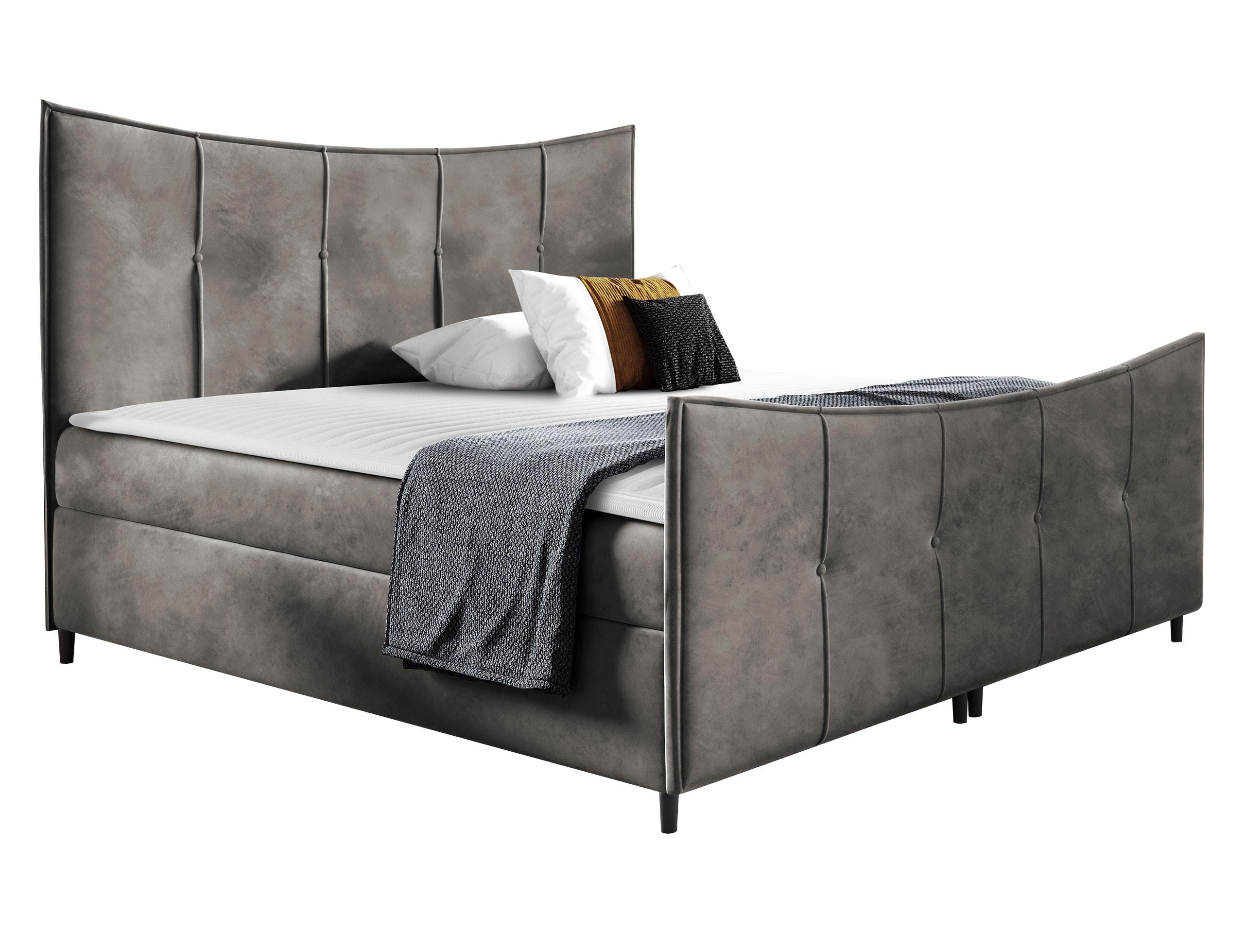 BOXBETT Bergamo Lux - H3 - Grau, Holz (160/200cm) - MIRJAN24
