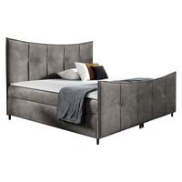 BOXBETT Bergamo Lux - H3 - Grau, Holz (160/200cm) - MIRJAN24