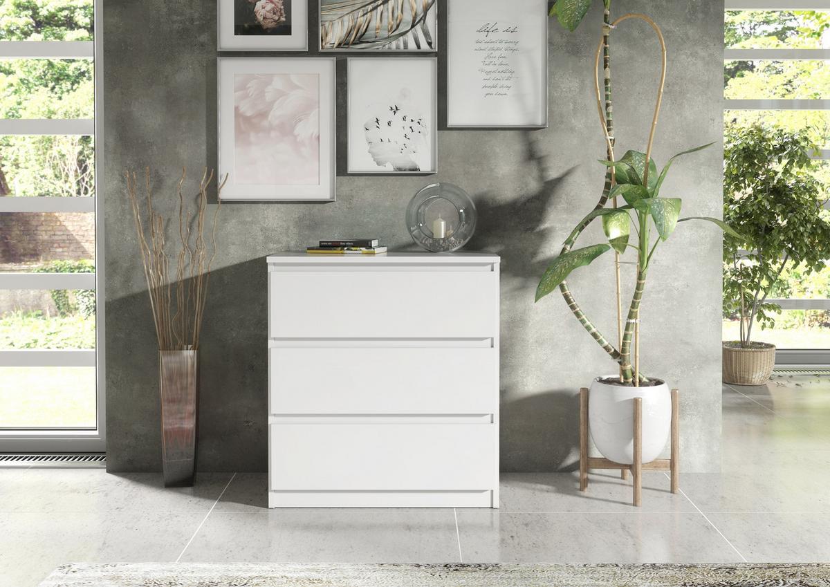 KOMMODE Weiß 70/79/39 - Weiß, Holzwerkstoff (70/79/39cm) - RAUMHIRSCH FURNITURE