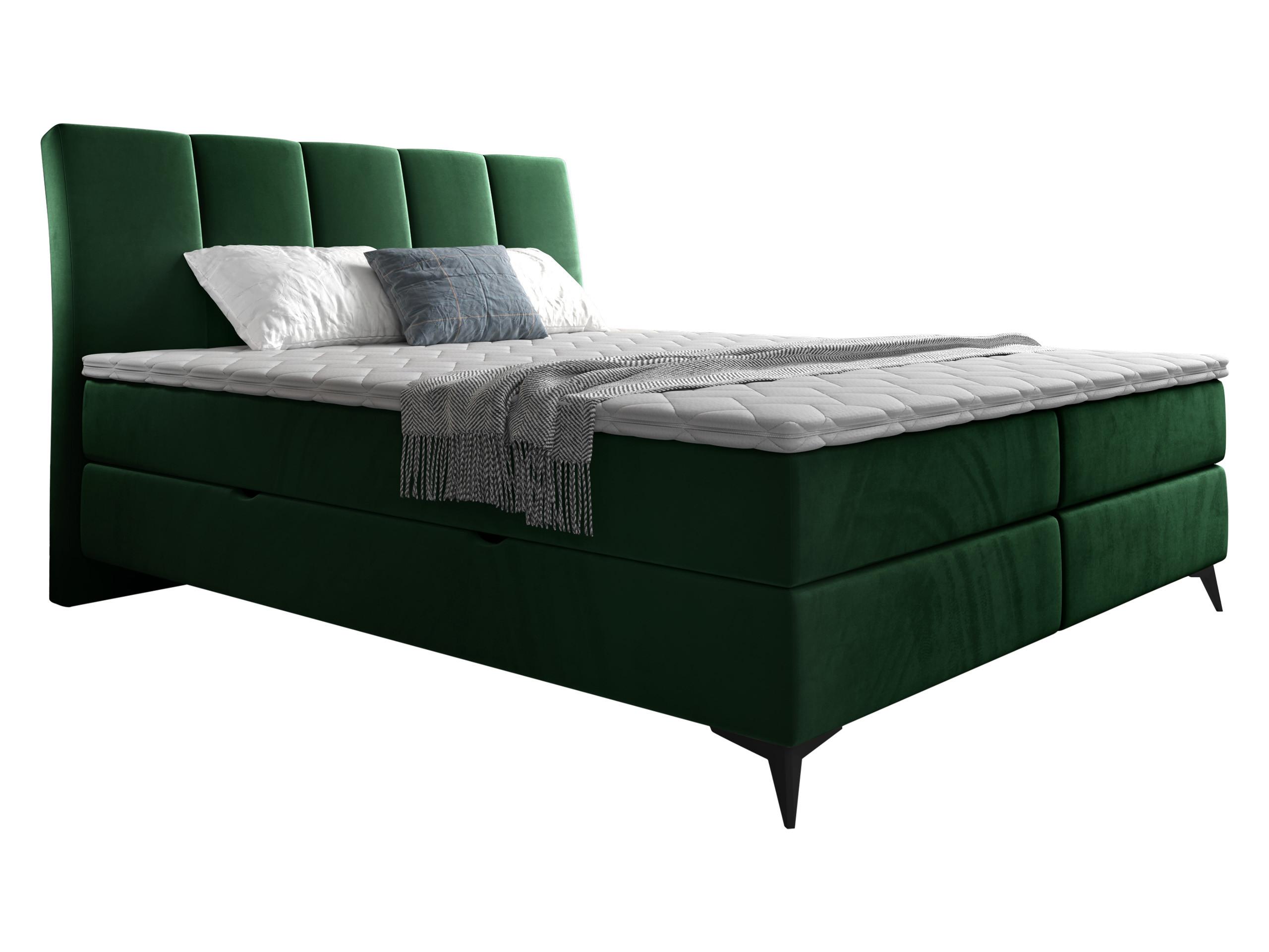 BOXBETT Forever - H3 - Schwarz/Grün, Holz/Textil (160/200cm) - MIRJAN24