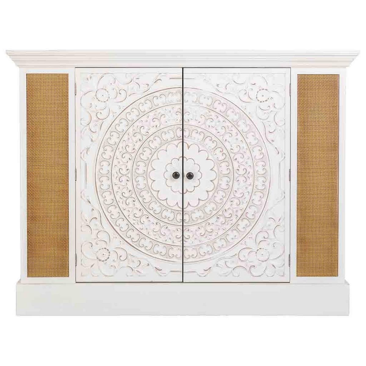 HOLZSCHRANK mit 2 Türen 130x33x99 cm - Weiß, Holz (130/99/33cm) - Wanderlust