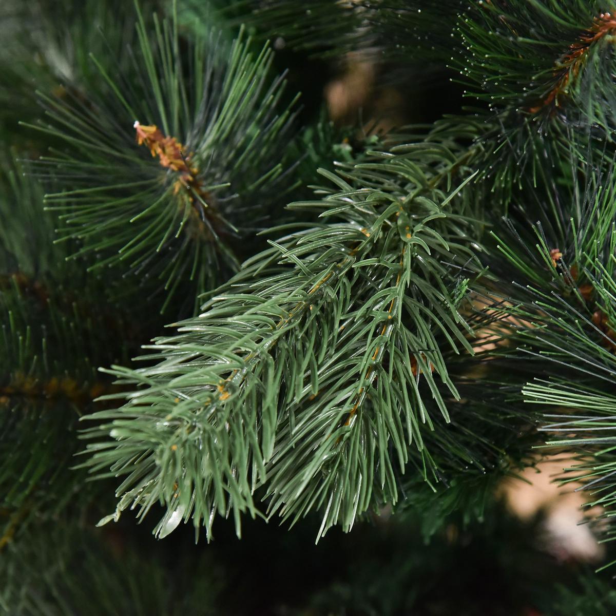 180 cm Weihnachtsbaum Künstlich Christbaum Dichte Zweige für Weihnachtsfest - Grün, Kunststoff (180cm) - HOMCOM