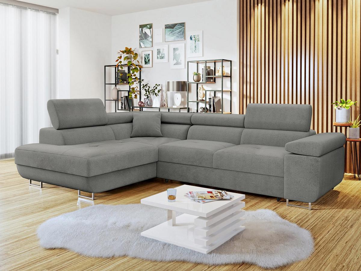 ECKSOFA Torezio, Seite: Links - Dunkelgrau, Holz/Textil (274/203cm) - MIRJAN24