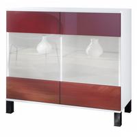 KOMMODE Bari Bordeaux Hochglanz - Bordeaux, Holzwerkstoff (92.5/84.5/35cm) - Vladon