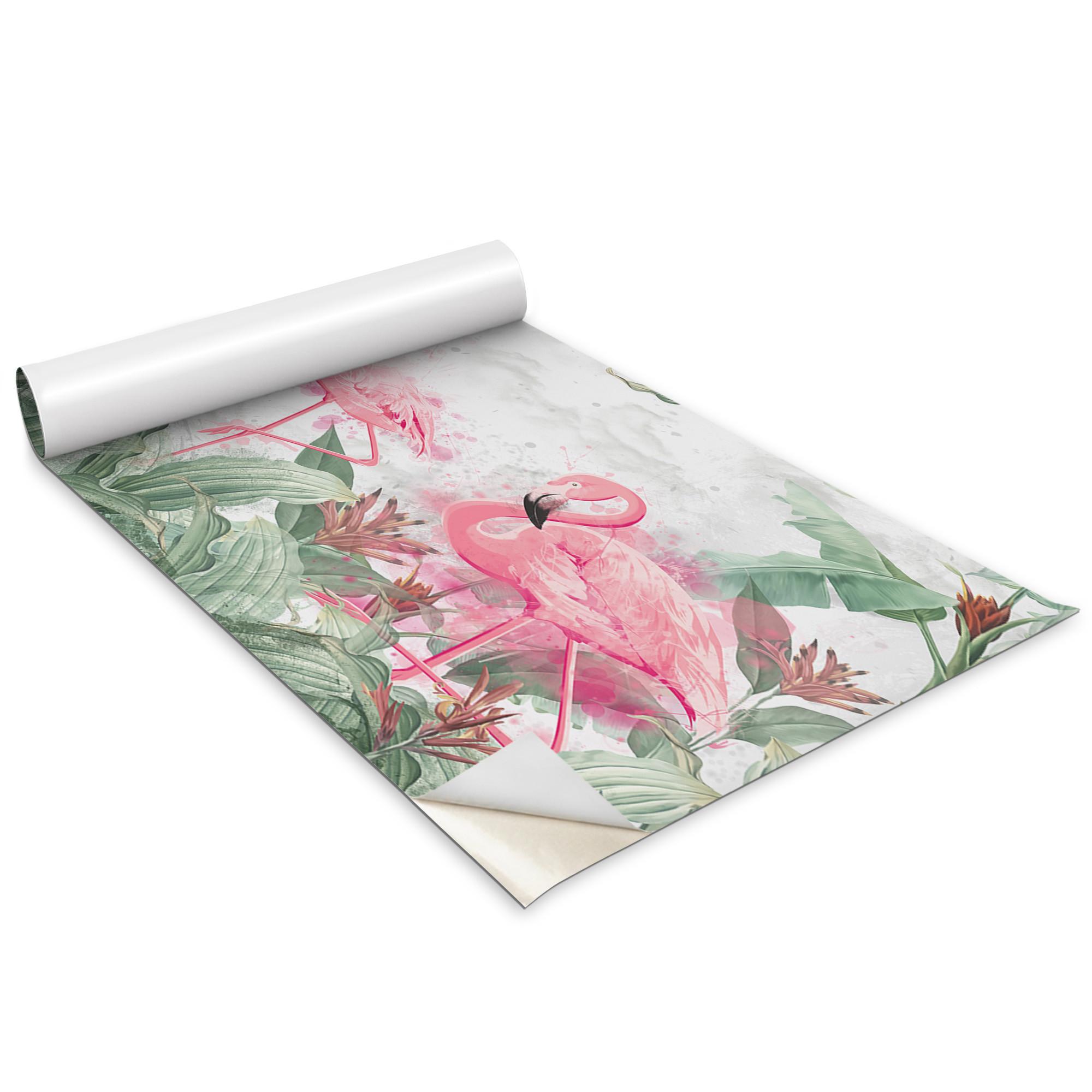 MÖBLAUFKLEBER 100x50 cm rosa - Grau, Kunststoff (50/0.1/100cm) - Wallfluent