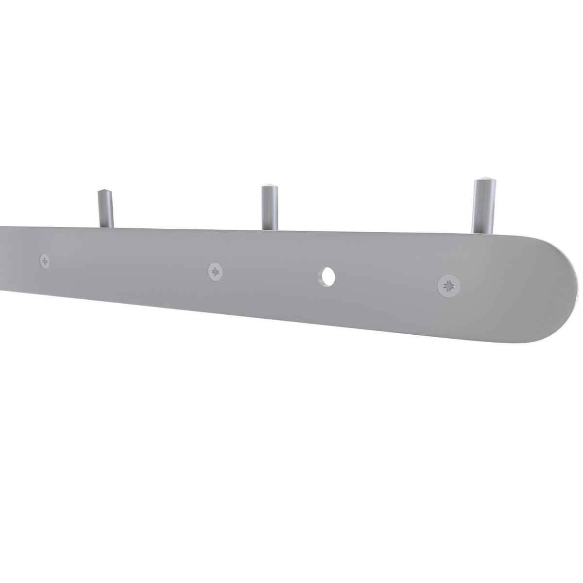 HAKENLEISTE 38.1/4.2/4.2 cm - Silberfarben, Metall (4.2/4.2/38.1cm) - Intirilife
