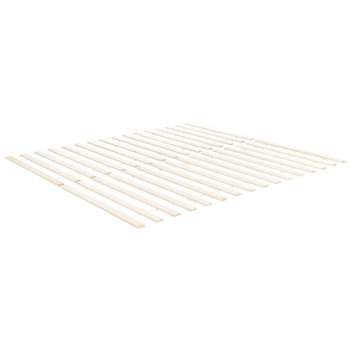 BETT mit Lattenrost 160x200 cm Heller Holzfarbton Royan - Hellbraun, Holz (160/200cm) - Beliani