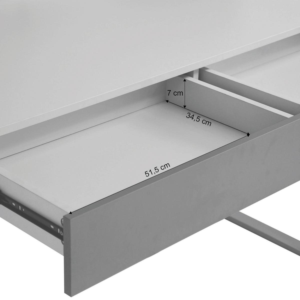 SCHREIBTISCH Boreo für Jugendzimmer, mit 2 Schubladen und Aufsatz mit Regalbode, 120 cm, Kaschmir/Hellbraun - Kaschmir/Hellbraun, Metall (62/120/135cm) - Beautysofa