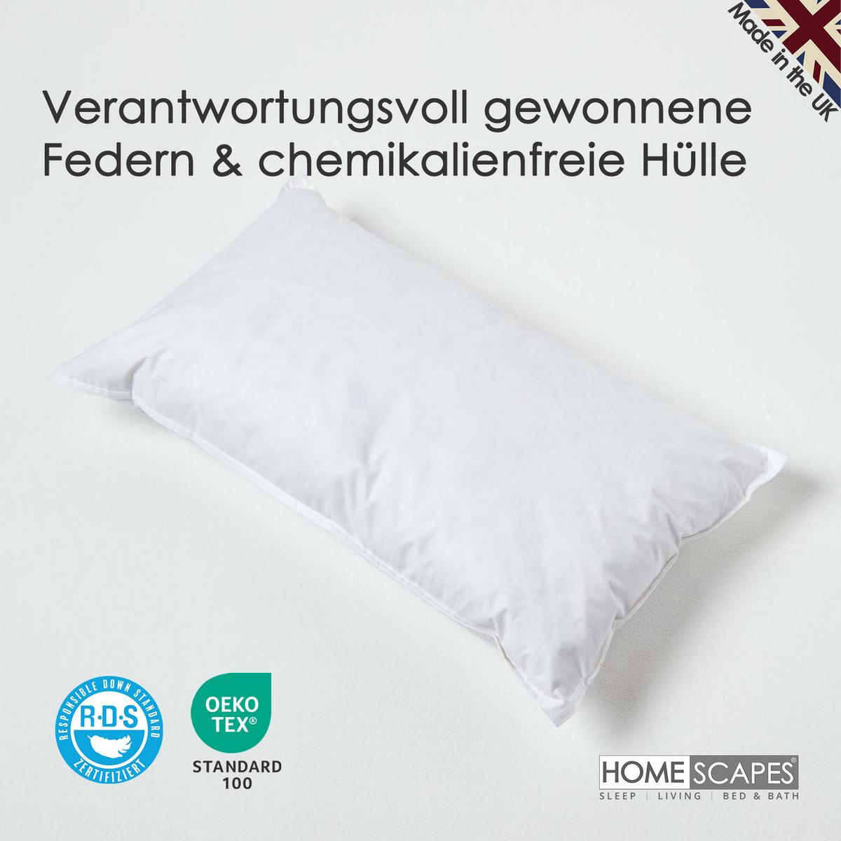 FÜLLKISSEN 2er-Set, Federkissen 30/50 cm - Weiß, Textil (30/50cm) - Homescapes