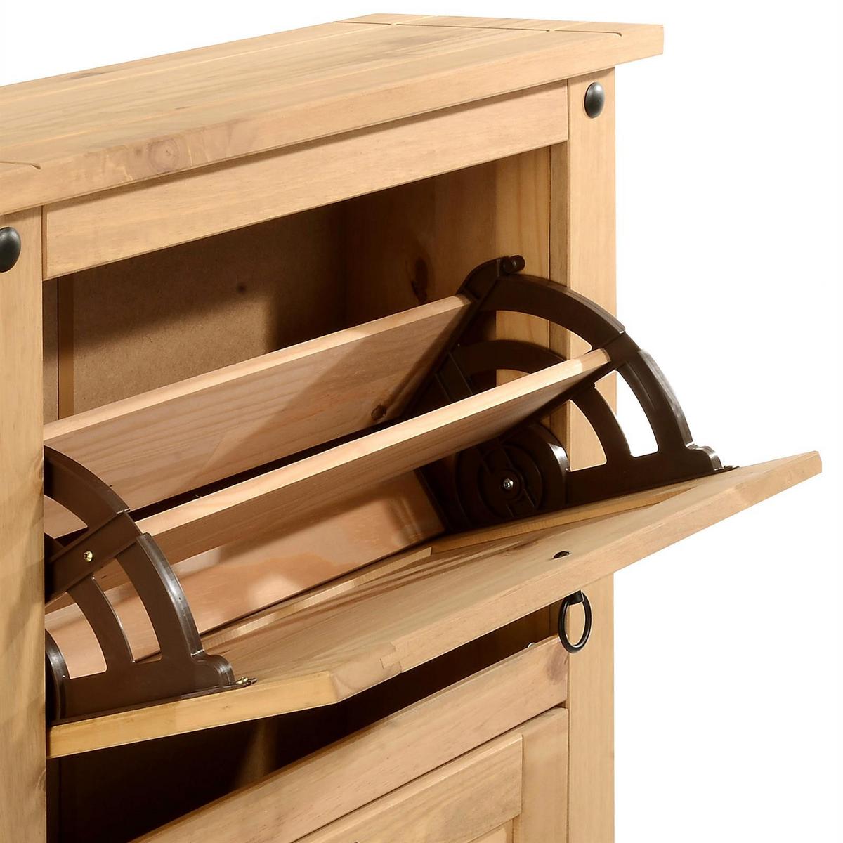 SCHUHKIPPER TEQUILA braun - Braun, Holz (73/95/26cm) - IDIMEX