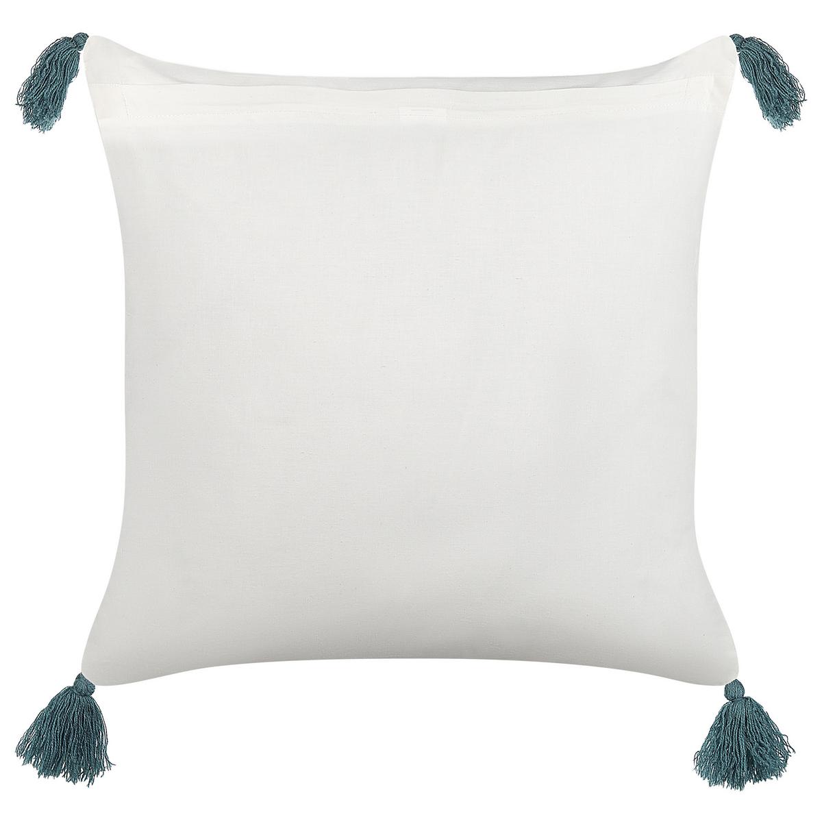 DEKOKISSEN 2er-Set Weiß 45/45 cm Cornus - Weiß, Naturmaterialien/Textil (45/45cm) - Beliani