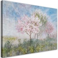 WANDBILD ein blühender baum in der alten wiese - Multicolor, Textil (60/40cm) - Feeby