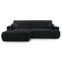 ECKSOFA Fuerro Schwarz Strukturstoff - Schwarz, Kunststoff/Textil (260/168cm) - Selsey
