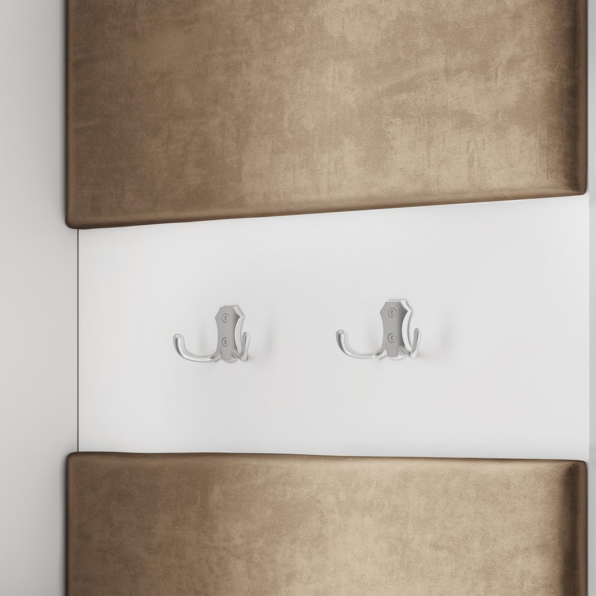 GARDEROBENSCHRANK LORI 95/181/51 cm Modern Garderobe-Set Weiß - Weiß/Mokka, Holzwerkstoff (95/181/51cm) - MASSENO