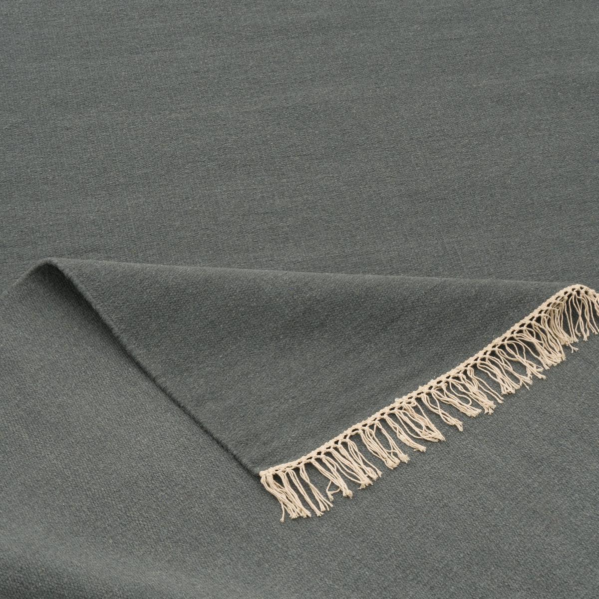 WOLLE NATUR TEPPICH KELIM MILA - Blaugrau, Textil (160/230cm) - Pergamon