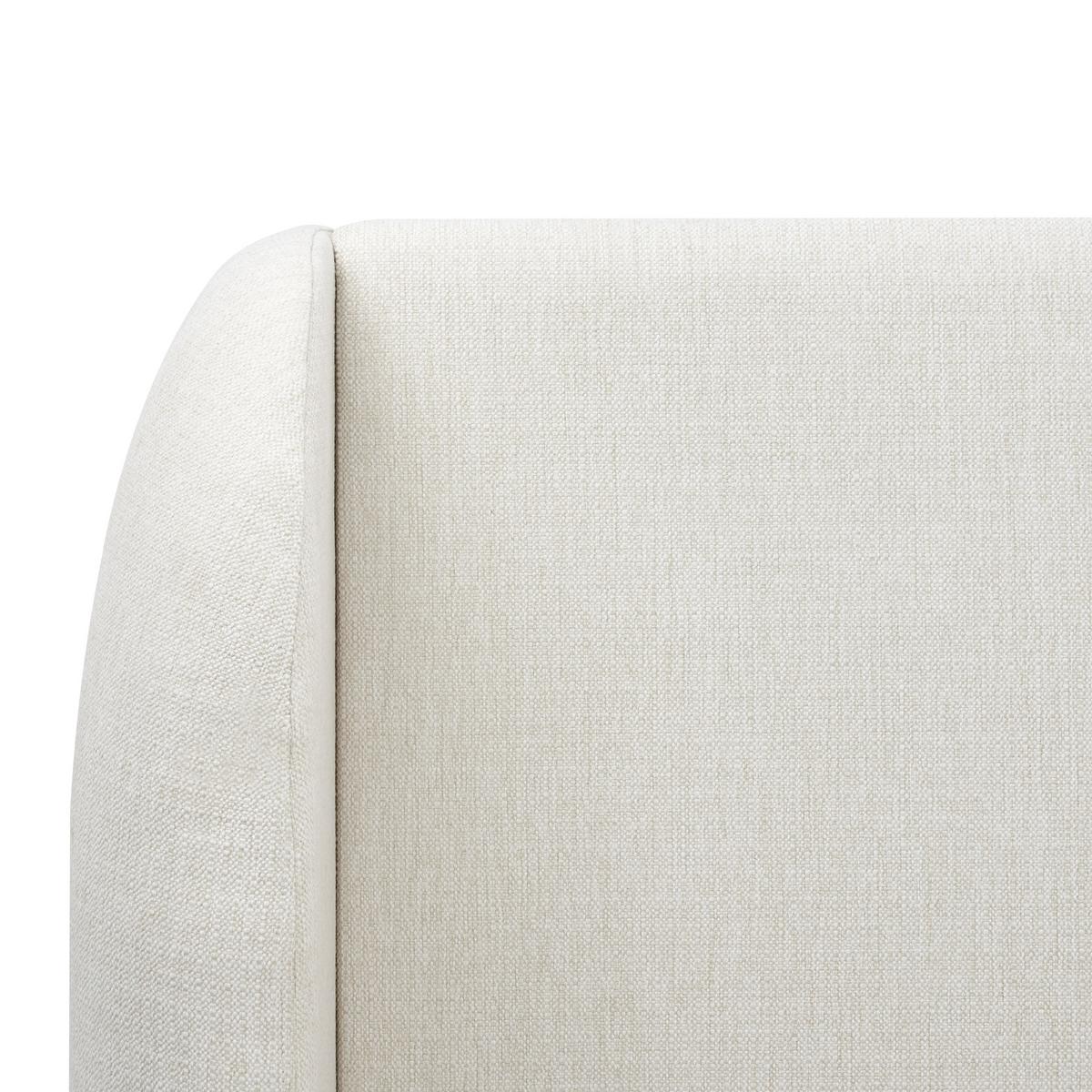 BETT mit Stauraum 160/200 cm Stoff Cremeweiß Monestier - Creme, Textil (160/200cm) - Beliani