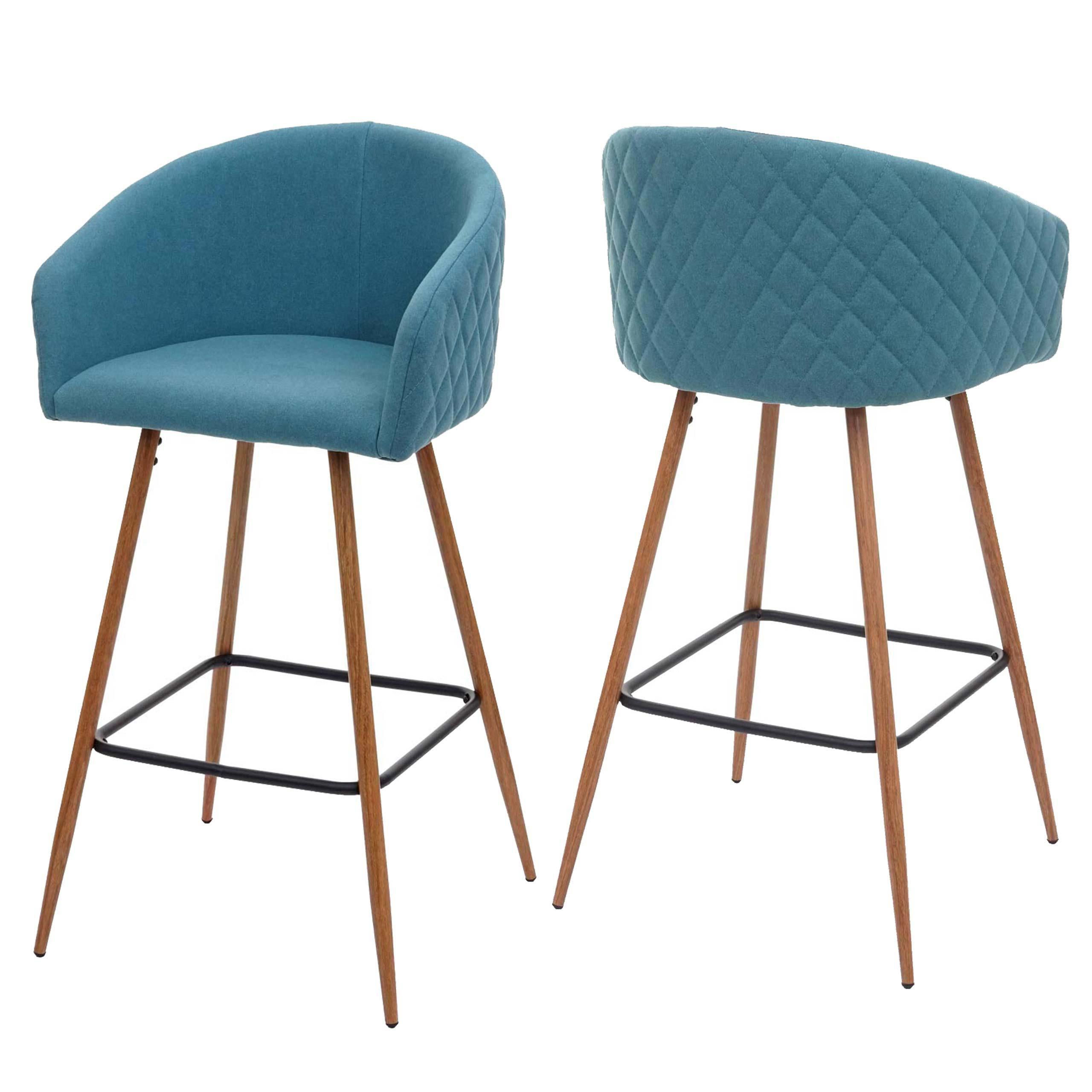 BARHOCKER Türkis 2er-Set - Türkis, Textil (53/100/50cm) - MCW