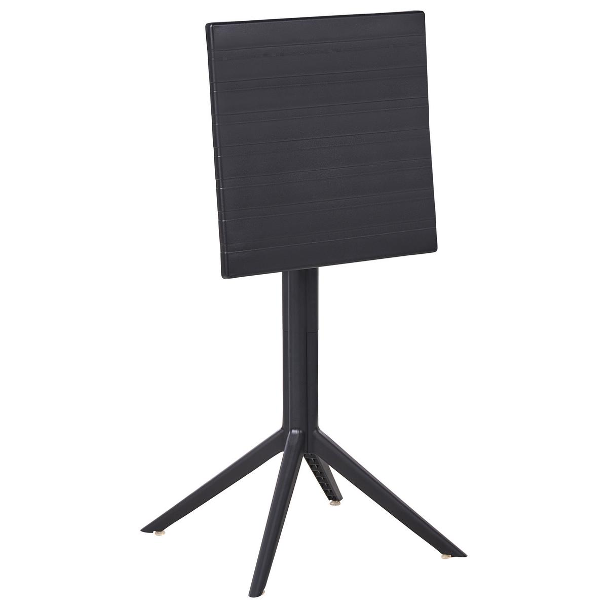 GARTEN-BARTISCH 60/60 cm Schwarz Lemnos - Schwarz, Kunststoff (60/60/111cm) - Beliani