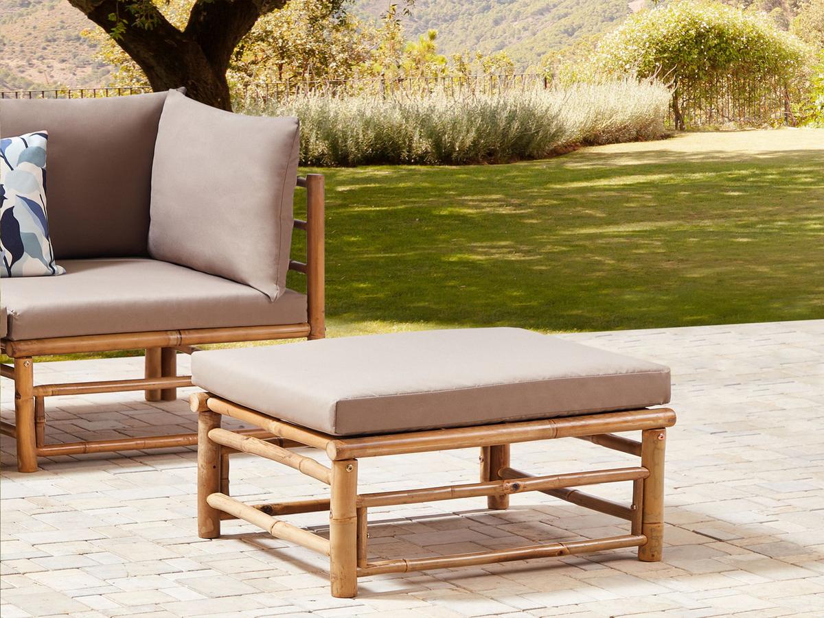 GARTENSTUHL Taupe Cerreto - Taupe/Braun, Holz (55/39/64cm) - Beliani