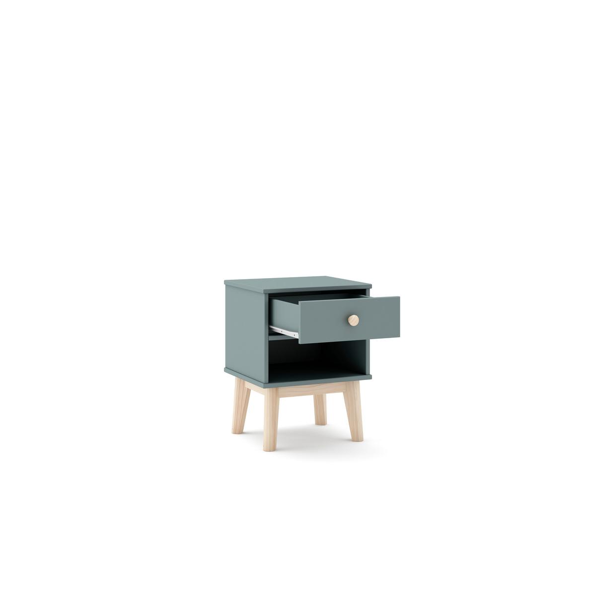 NACHTTISCH Esteban Grün 40/35/53.1 cm - Grün, Holz (35/53.1/40cm) - Calicosy