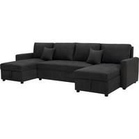 ECKSOFA antoine Grau - Dunkelgrau, Textil (140/290cm) - Habitat Garten