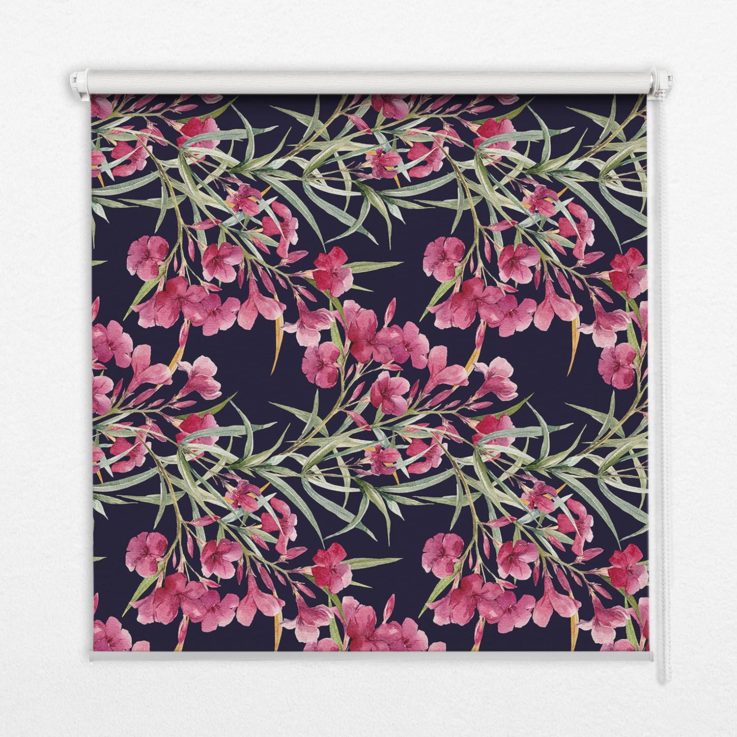 INNENROLLO - Fensterrollo - Rollo - 110x140 cm - Exotische Blume - Pink, Kunststoff (110/140/0.5cm) - TULUP