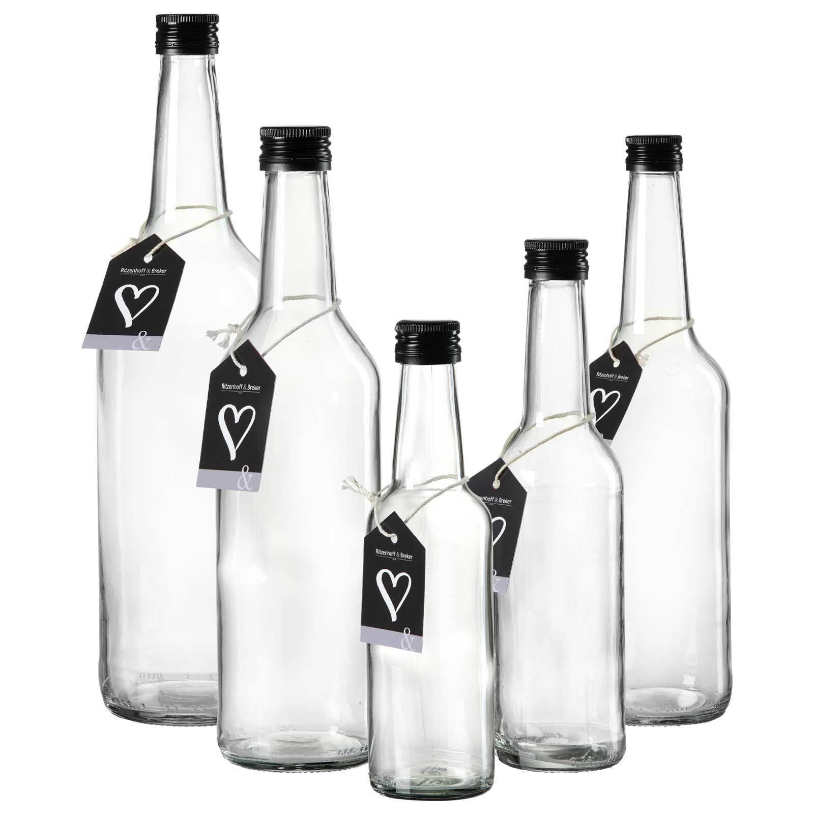FLASCHEN-SET Mara transparent 5-tlg. - Transparent, Glas (2/2/2cm) - Ritzenhoff Breker