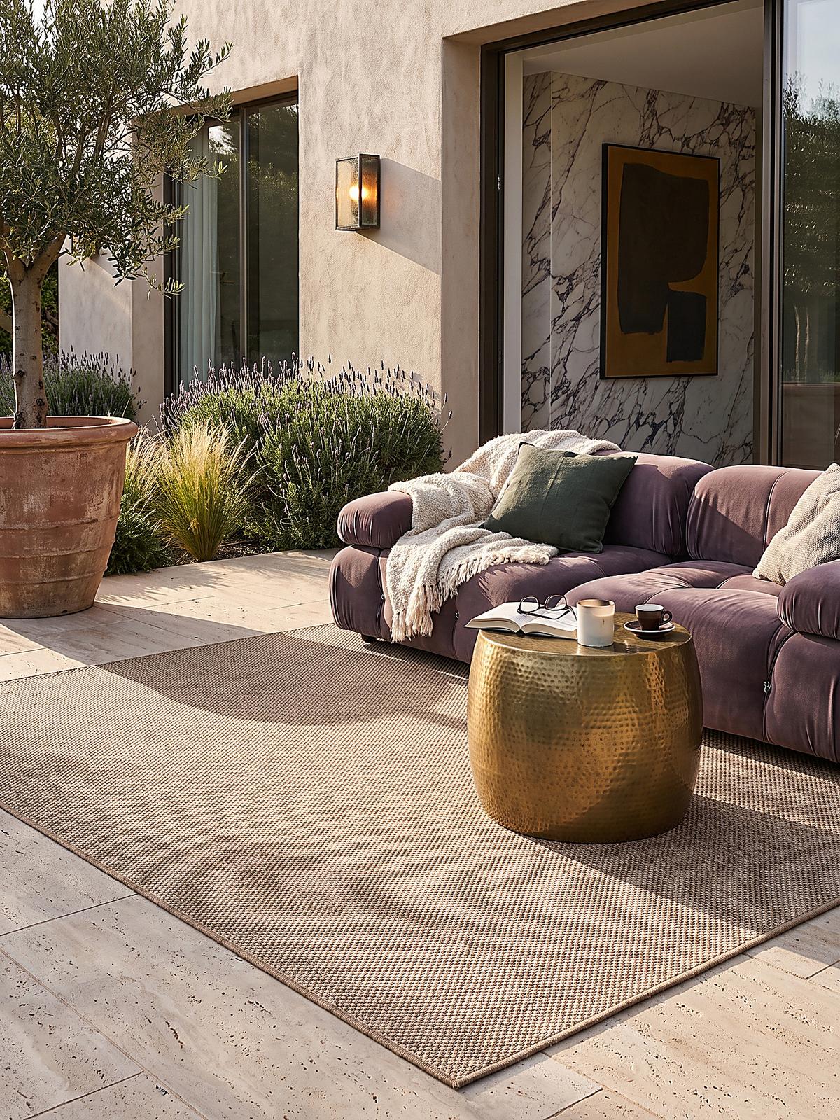 FLACHWEBTEPPICH Uni BORNO Polypropylen Natur 160 x 220 cm - Beige, Textil (160/220cm) - KADIMA DESIGN