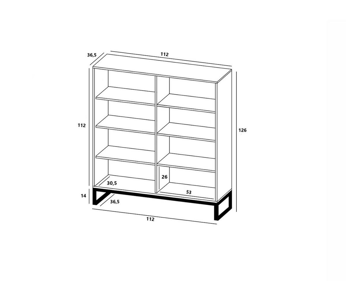 KOMMODE Elpis 4D Kaschmir Matt mit metallrahmen Glamour 112 cm - Kaschmir, Holzwerkstoff (112/126/36.5cm) - Meble Lindner