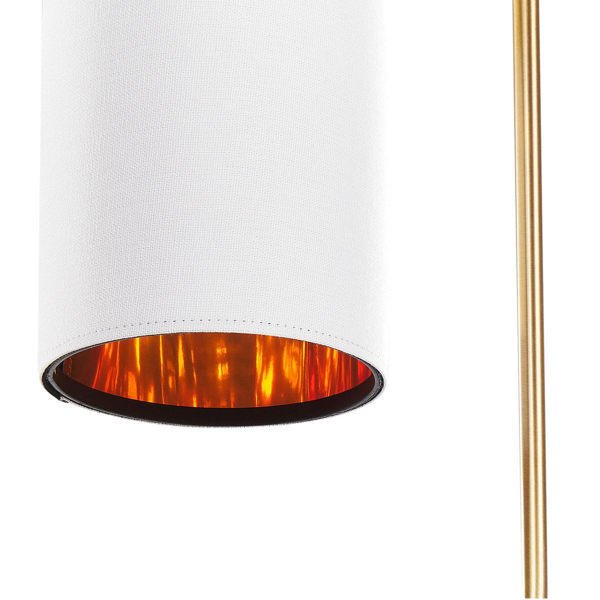 TISCHLEUCHTE Kupfer/Weiß Liberia - Weiß/Kupferfarben, Metall (21/16/46cm) - Beliani