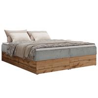 BOXBETT WOOD ZERO 200/200 - Hellgrau Cord - H4 - Topper T25 - Hellgrau, Textil (200/200cm) - MKS