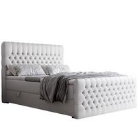 BOXBETT 140x200 cm mit Topper - Weiß, Holzwerkstoff/Textil (140/200cm) - Idohome