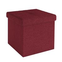 SITZWÜRFEL Faltbar 30/30/30 cm (Rot) - Rot, Textil (30/30/30cm) - Intirilife