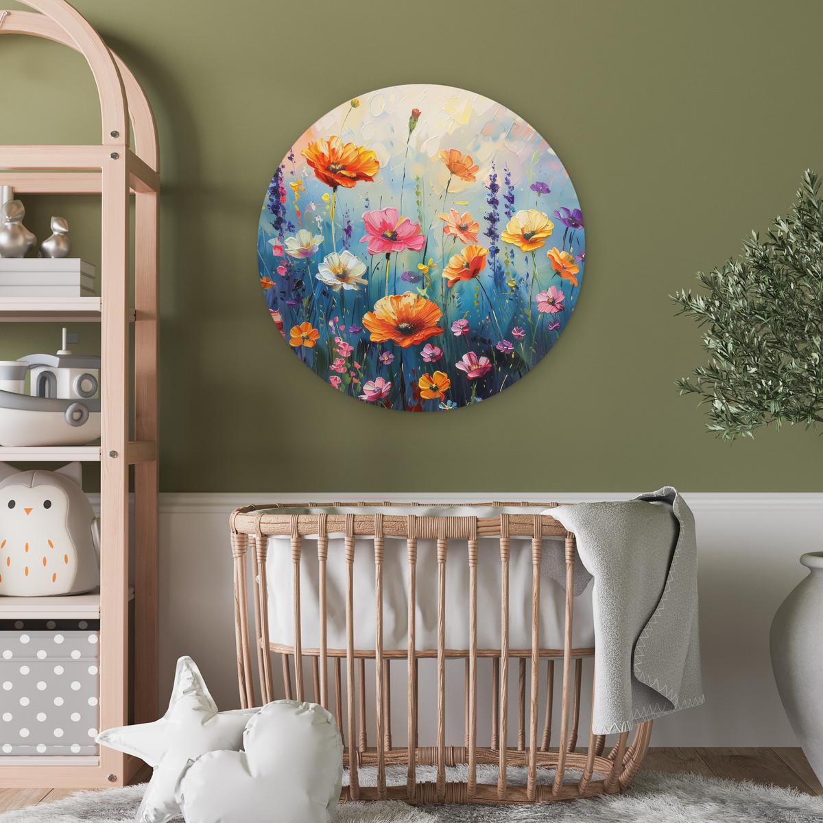 WANDBILD Blumen - Natur - Aquarell - Kunst Wanddeko Schlafzimmer 60x60 cm - Multicolor, Kunststoff (60/60cm) - MuchoWow