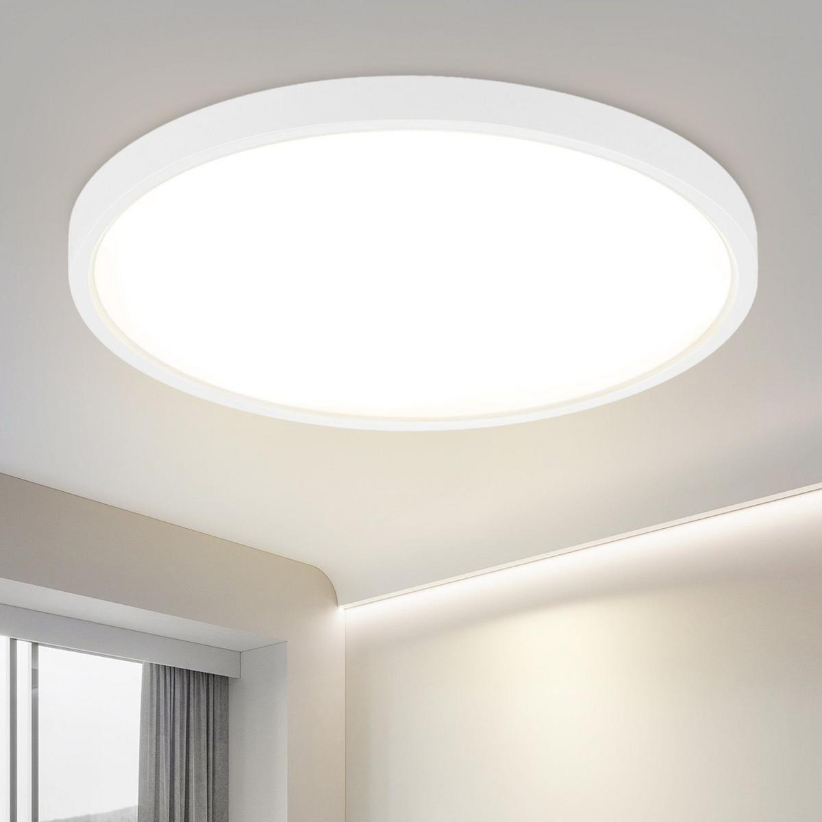 LED-DECKENLEUCHTE Diana 30 cm - Weiß, Kunststoff (30/30/2.5cm) - Nettlife