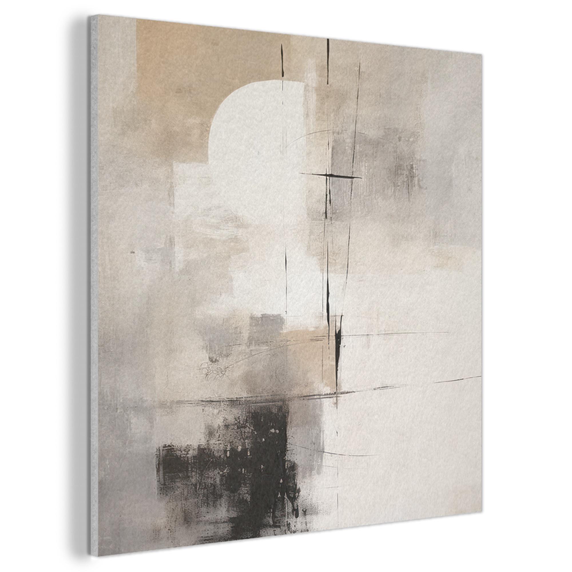 AKUSTIKBILD Abstrakt - Kunst - Grau Akustikpaneele 90x90 cm - Hellgrau, Kunststoff (90/90/0.9cm) - MuchoWow