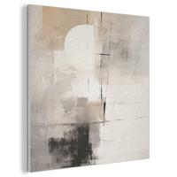 AKUSTIKBILD Abstrakt - Kunst - Grau Wandbilder 60x60 cm - Hellgrau, Kunststoff (60/60/0.9cm) - MuchoWow