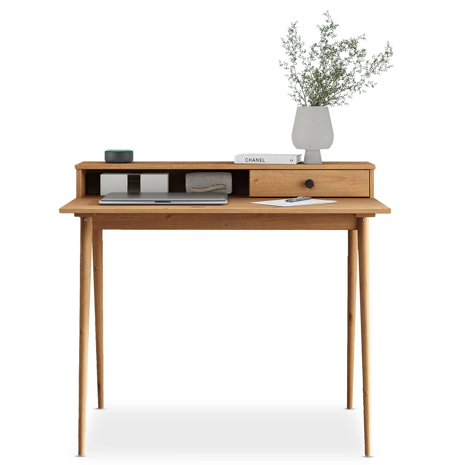 SCHREIBTISCH MALINA - Braun, Holz (54/100/86cm) - IDIMEX