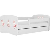 KINDERBETT Emily mit Schublade und Matratze, Weiß 70x140 cm - Altrosa, Holzwerkstoff (140/70cm) - WFL GROUP