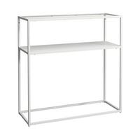 KONSOLENTISCH Kuhmo - Transparent/Weiß, Glas/Metall (30/80/80cm) - [en.casa]