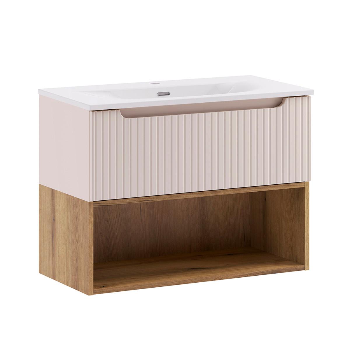 WASCHTISCH 81cm Riva Kaschmir - Beige, Holzwerkstoff (81/60/40cm) - Petits-meubles