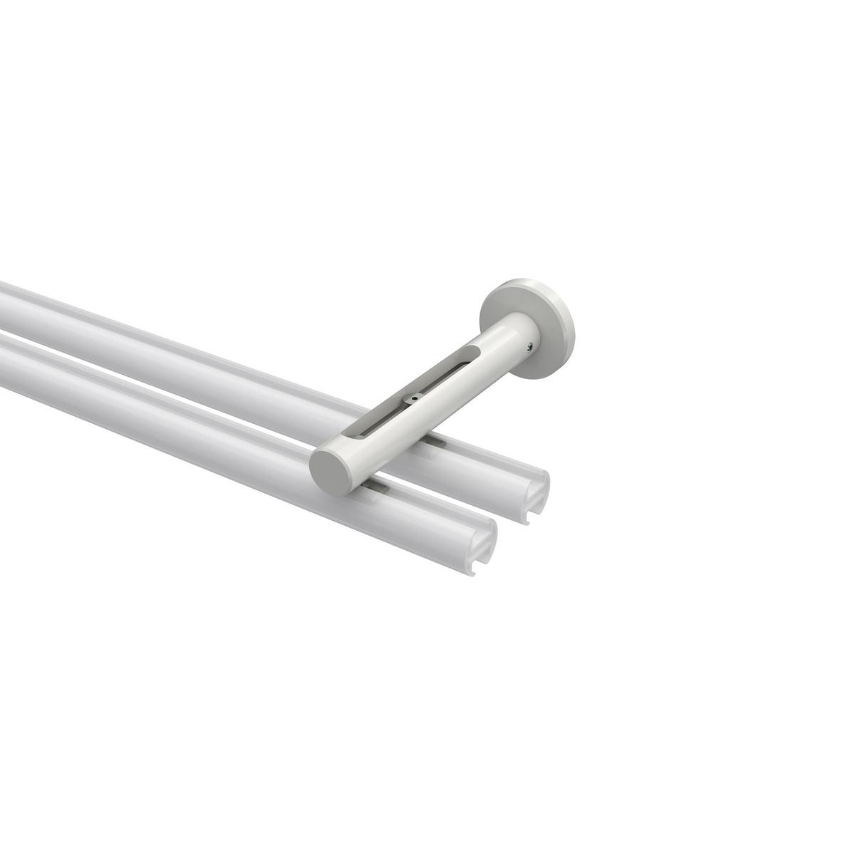 TRÄGER FÜR GARDINENSTANGEN INNENLAUF 20 mm Ø, Siteno Langloch 1 bis 3-läufig, Weiß - Weiß, Metall (13/4/4cm) - INTERDECO