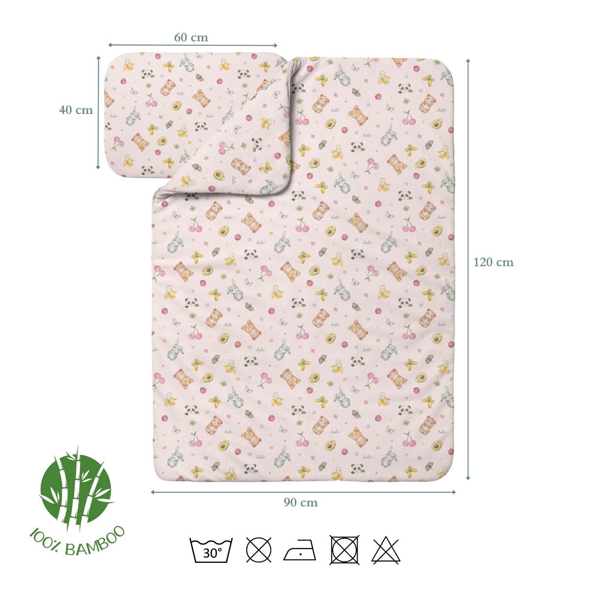 BABY Bambus-Bettwäsche Candycute - Rosa, Textil (90/120cm) - waldin