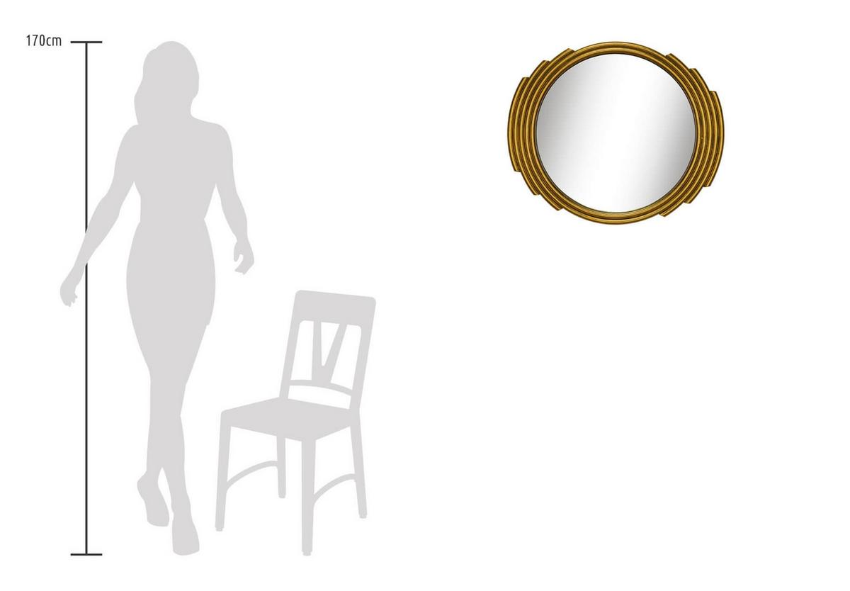 WANDSPIEGEL Gold 61/72 cm - Goldfarben, Metall (12.2/72/5cm) - KUNSTLOFT