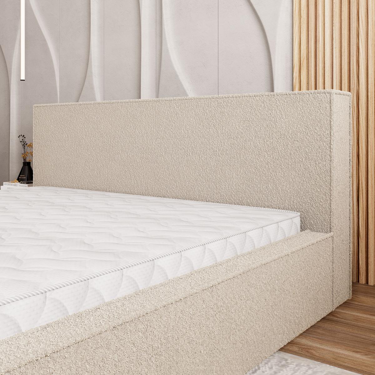 POLSTERBETT CELORA 180x200 cm mit Bettkästen - Creme - Creme, Holz (180/200cm) - MASSENO