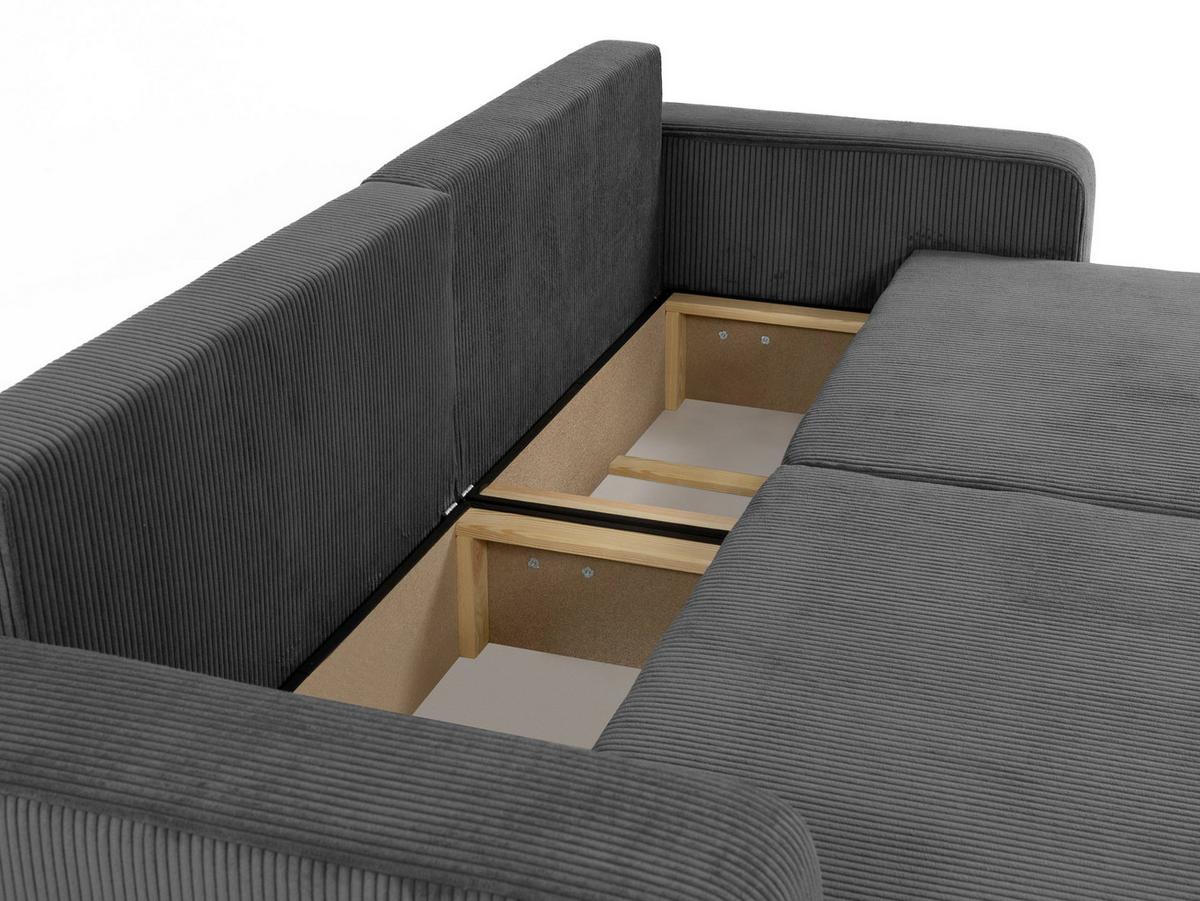 SCHLAFSOFA Piano Cord - Schwarz/Naturfarben, Holz/Kunststoff (245/82/92cm) - MIRJAN24