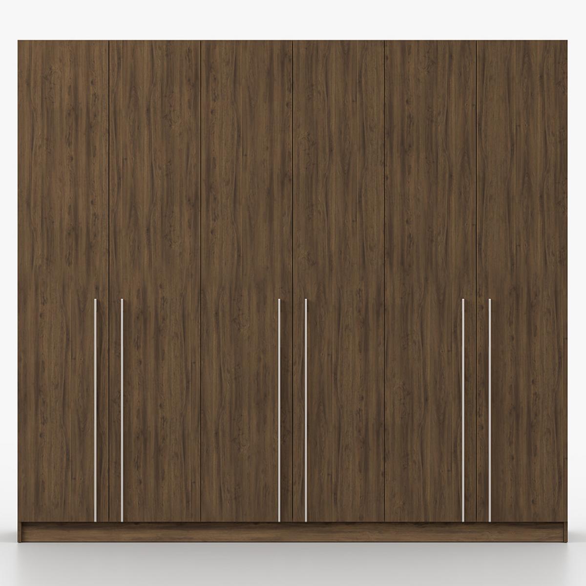 DREHTÜRENSCHRANK ROSA III 6D 230/210/55 cm 6-türig Nussbaum - Kaschmir/Nussbaumfarben, Holz/Holzwerkstoff (230/210/55cm) - imoebel24