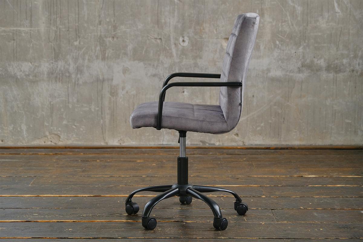 BÜROSTUHL MERLE Silber Velvet - Silberfarben, Textil (52/86/52cm) - KAWOLA