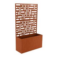 BLUMENKASTEN mit Trennwand Bernalda - Rostfarben, Metall (83/146/31cm) - casa.pro