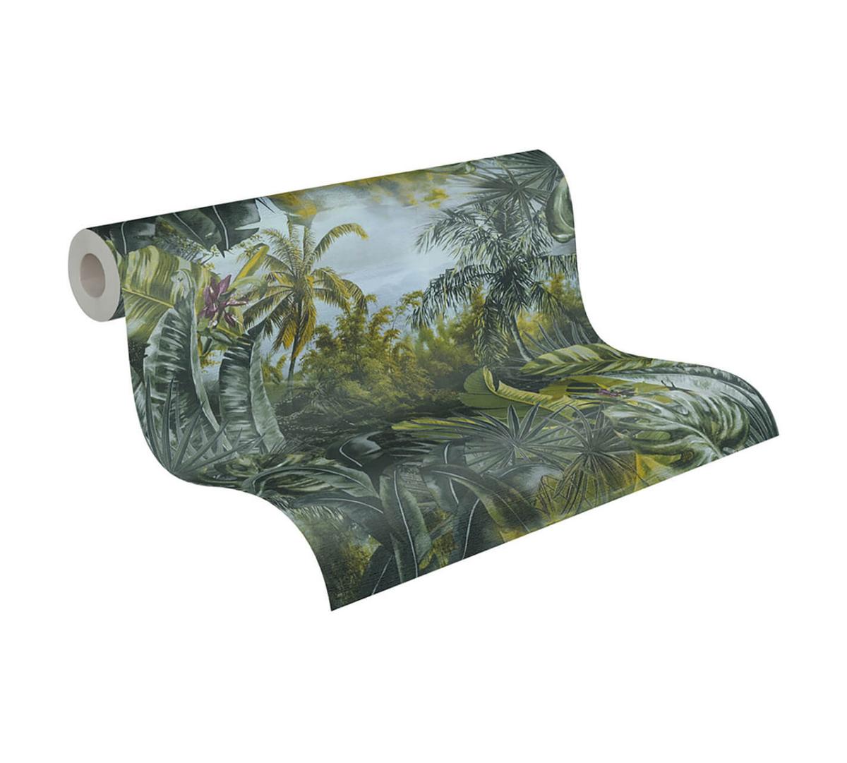 VLIESTAPETE Grün 53/1005 cm - Blau, Kunststoff/Textil (53/1cm) - KUNSTLOFT